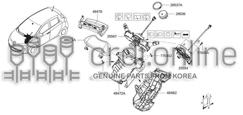 COVER-RAIN SENSOR 28537-0003R 285370003R 28537 0003R