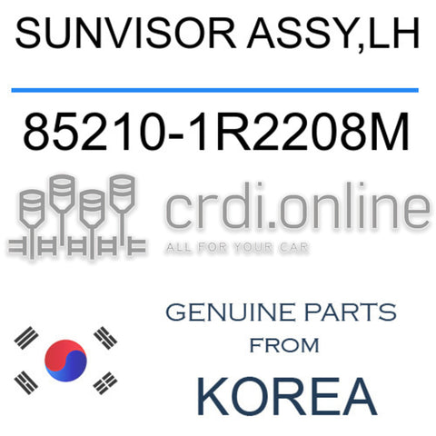 SUNVISOR ASSY,LH [ORIGINAL] 85210-1R2208M 852101R2208M 85210 1R2208M