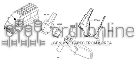 COVER-INSIDE MIRROR 82006-89891 8200689891 82006 89891