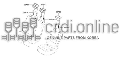 HOLDER KIT-REAR HEADREST 88602-7602R 886027602R 88602 7602R