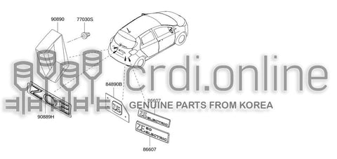 EMBLEM-RR 90892-8568R 908928568R 90892 8568R