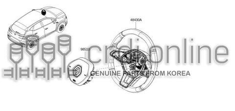MODULE ASSY-AIR BAGDRIVER 98570-6493R 985706493R 98570 6493R