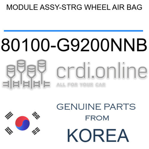 MODULE ASSY-STRG WHEEL AIR BAG [ORIGINAL] 80100-G9200NNB 80100G9200NNB 80100 G9200NNB