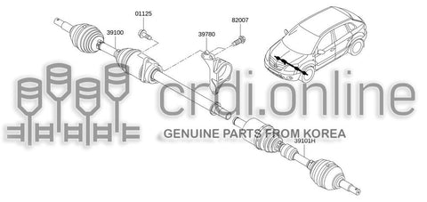 SHAFT ASSY-FRONT DRIVERH 39100-JY02B 39100JY02B 39100 JY02B
