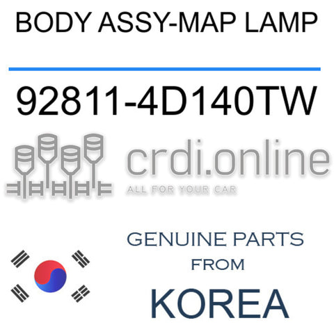 BODY ASSY-MAP LAMP 92811-4D140TW 928114D140TW 92811 4D140TW