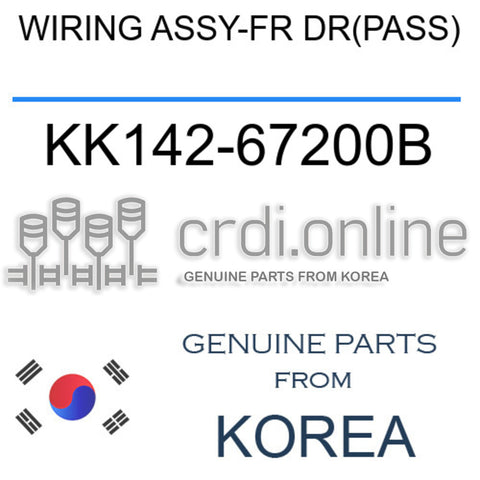 WIRING ASSY-FR DR(PASS) KK142-67200B KK14267200B KK142 67200B