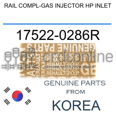 RAIL COMPL-GAS INJECTOR HP INLET [ORIGINAL] 17522-0286R 175220286R 17522 0286R