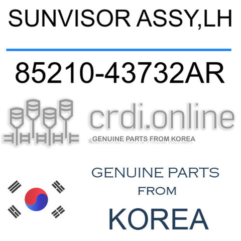 SUNVISOR ASSY,LH [ORIGINAL] 85210-43732AR 8521043732AR 85210 43732AR