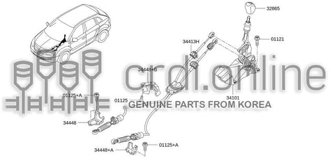 BRACKET-CABLE MOUNTING 34448-JY00A 34448JY00A 34448 JY00A