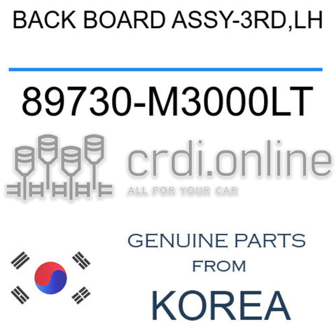 BACK BOARD ASSY-3RD,LH 89730-M3000LT 89730M3000LT 89730 M3000LT