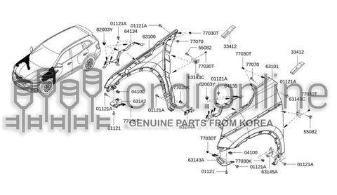 FENDER ASSY-FRONTRH 63100-8830R 631008830R 63100 8830R