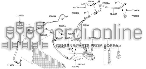PIPE-CONDENSER EVAPORATOR 92440-3876R 924403876R 92440 3876R