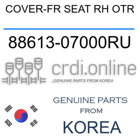 COVER-FR SEAT RH OTR 88613-07000RU 8861307000RU 88613 07000RU