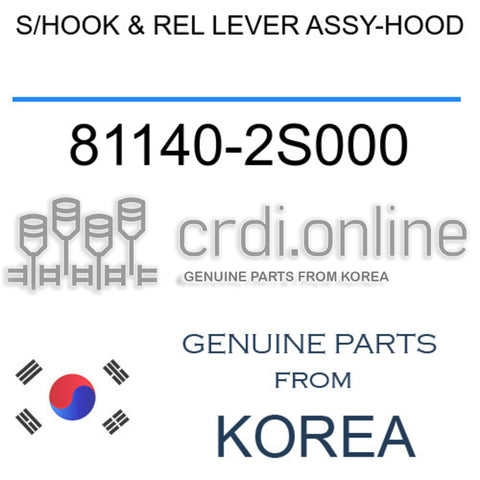 S/HOOK & REL LEVER ASSY-HOOD 81140-2S000 811402S000 81140 2S000
