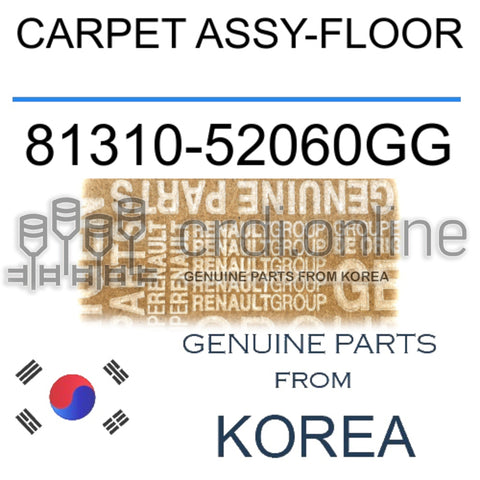 CARPET ASSY-FLOOR [ORIGINAL] 81310-52060GG 8131052060GG 81310 52060GG