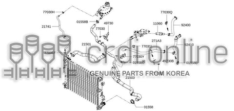 HOSE-RADIATORUPPER 21501-4119R 215014119R 21501 4119R