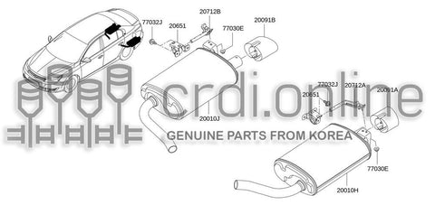 MOULDING-EXHAUSTLH 20091-2746R 200912746R 20091 2746R