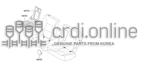 COVER-ISOFIXCENTER [ORIGINAL] 88639-JY00A 88639JY00A 88639 JY00A