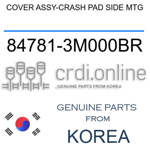 COVER ASSY-CRASH PAD SIDE MTG [ORIGINAL] 84781-3M000BR 847813M000BR 84781 3M000BR