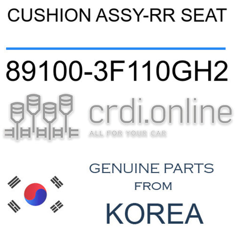 CUSHION ASSY-RR SEAT [ORIGINAL] 89100-3F110GH2 891003F110GH2 89100 3F110GH2