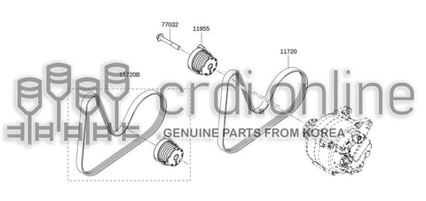 TENSIONER ASSY-ACCSY BELT 11750-1113R 117501113R 11750 1113R
