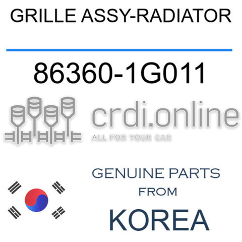 GRILLE ASSY-RADIATOR [ORIGINAL] 86360-1G011 863601G011 86360 1G011