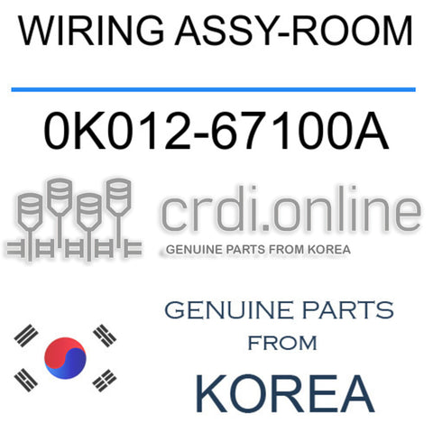 WIRING ASSY-ROOM [ORIGINAL] 0K012-67100A 0K01267100A 0K012 67100A
