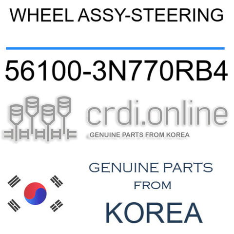 WHEEL ASSY-STEERING [ORIGINAL] 56100-3N770RB4 561003N770RB4 56100 3N770RB4