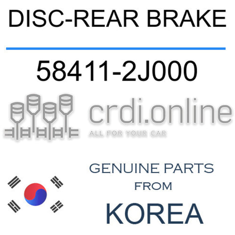 DISC-REAR BRAKE [ORIGINAL] 58411-2J000 584112J000 58411 2J000