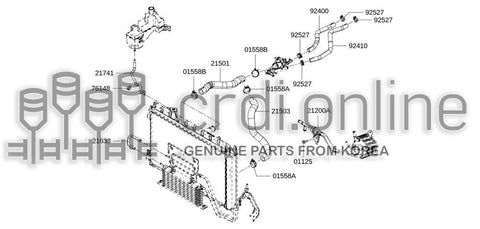 HOSE-RADIATORUPPER 21501-4BB0A 215014BB0A 21501 4BB0A