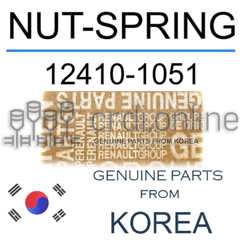 NUT-SPRING [ORIGINAL] 12410-1051 124101051 12410 1051