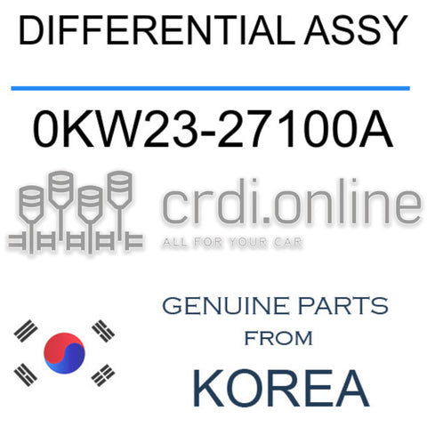 DIFFERENTIAL ASSY [ORIGINAL] 0KW23-27100A 0KW2327100A 0KW23 27100A