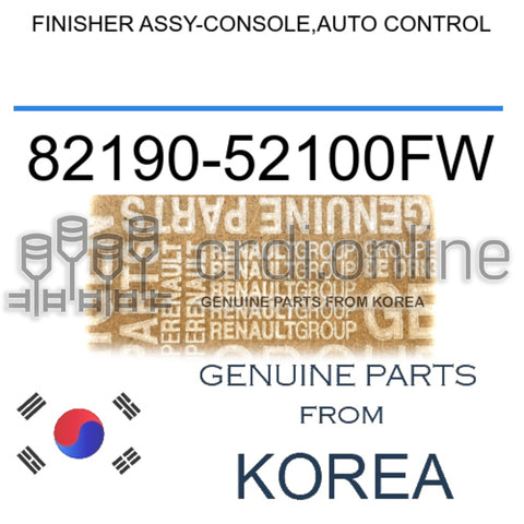 FINISHER ASSY-CONSOLE,AUTO CONTROL [ORIGINAL] 82190-52100FW 8219052100FW 82190 52100FW