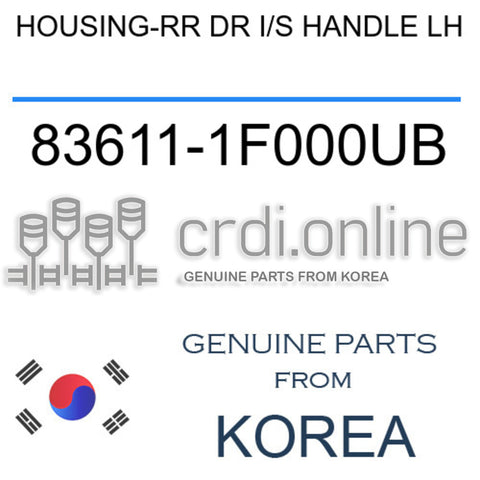 HOUSING-RR DR I/S HANDLE LH [ORIGINAL] 83611-1F000UB 836111F000UB 83611 1F000UB
