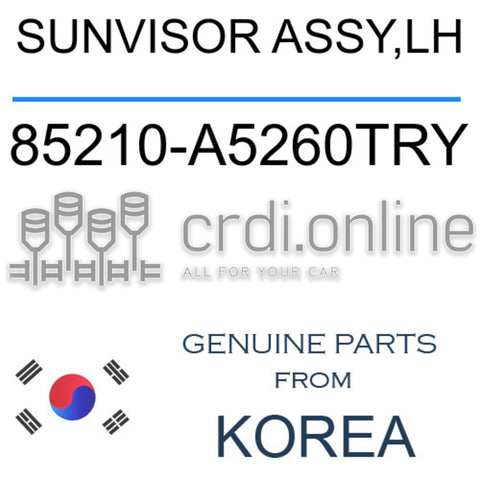 SUNVISOR ASSY,LH [ORIGINAL] 85210-A5260TRY 85210A5260TRY 85210 A5260TRY