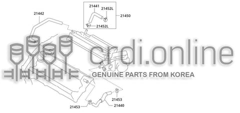 HOSE-BLOWBY 21441-23900 2144123900 21441 23900