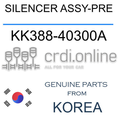 SILENCER ASSY-PRE KK388-40300A KK38840300A KK388 40300A