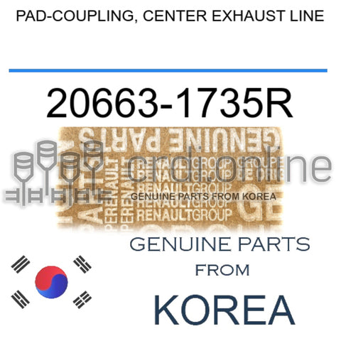 PAD-COUPLING, CENTER EXHAUST LINE [ORIGINAL] 20663-1735R 206631735R 20663 1735R