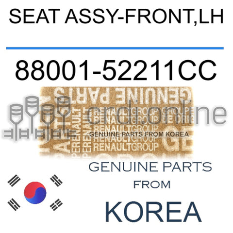 SEAT ASSY-FRONT,LH [ORIGINAL] 88001-52211CC 8800152211CC 88001 52211CC