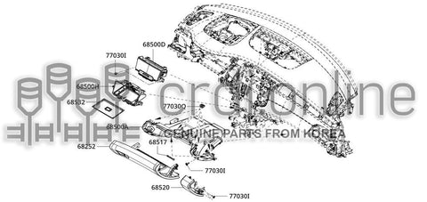 DAMPER ASSY-GLOVE BOX [ORIGINAL] 68515-8964R 685158964R 68515 8964R