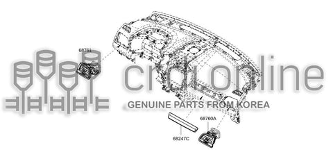 FINISHER-CLUSTER LID 68247-9039R 682479039R 68247 9039R