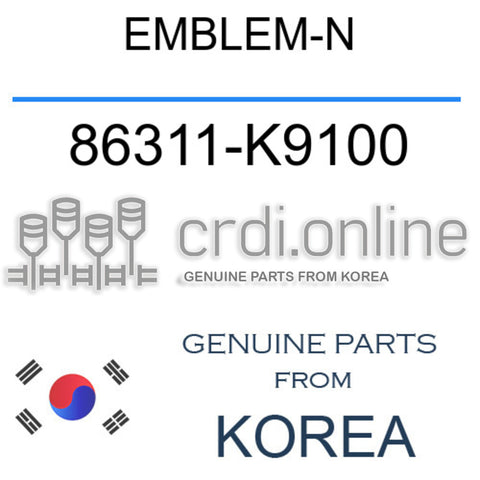 EMBLEM-N [ORIGINAL] 86311-K9100 86311K9100 86311 K9100