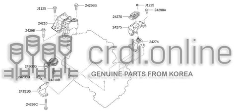 BRACKET-TORQUE RODLOWER 24251-52700 2425152700 24251 52700