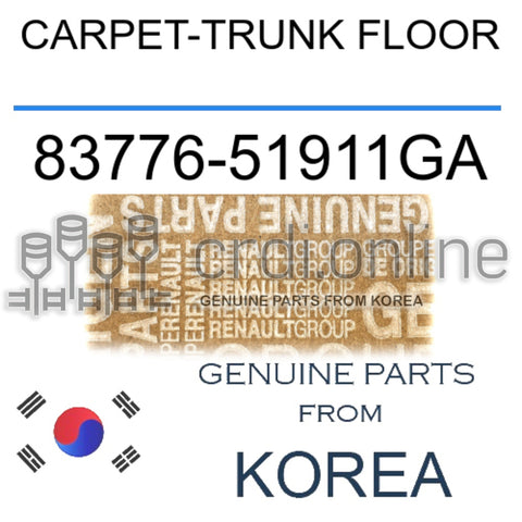 CARPET-TRUNK FLOOR [ORIGINAL] 83776-51911GA 8377651911GA 83776 51911GA