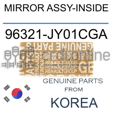 MIRROR ASSY-INSIDE [ORIGINAL] 96321-JY01CGA 96321JY01CGA 96321 JY01CGA