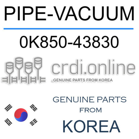 PIPE-VACUUM [ORIGINAL] 0K850-43830 0K85043830 0K850 43830