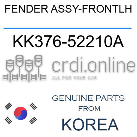 FENDER ASSY-FRONTLH [ORIGINAL] KK376-52210A KK37652210A KK376 52210A