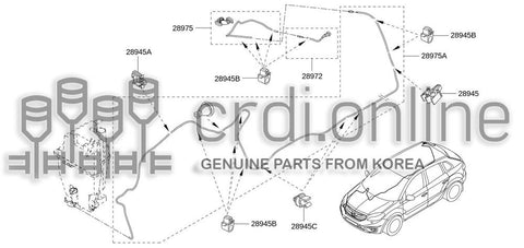 NOZZLE COMPLETE-BACK WINDOW WASHER 28972-JY00A 28972JY00A 28972 JY00A