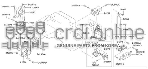 BRACKET-ENG MOUNTING BLOCKFRONT 24264-52100 2426452100 24264 52100