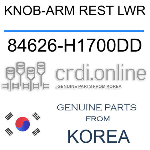 KNOB-ARM REST LWR [ORIGINAL] 84626-H1700DD 84626H1700DD 84626 H1700DD